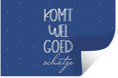 Muurstickers - Sticker Folie - Get well soon - Spreuken - Liefde - 30x20 cm - Plakfolie - Muurstickers Kinderkamer - Zelfklevend Behang - Zelfklevend behangpapier - Stickerfolie
