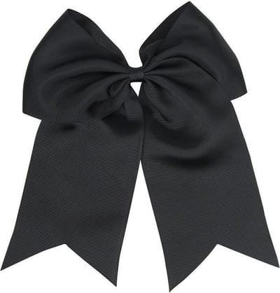 Mooie Grote Haar Strik Ribbon - Haarelastiek - Zwart - Haarelastiek - Groot