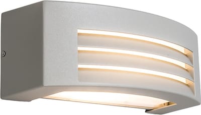 QAZQA hurricane - Moderne Wandlamp Up Down voor buiten - 1 lichts - D 125 mm - Grijs - Buitenverlichting
