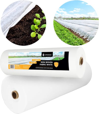 Springos Vliesdoek - Vliesdoek Plantenbescherming - 17 G/M2 - 50 x 1.1 M