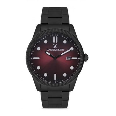 Daniel Klein DK.1.12576-3 - Horloge - Digitaal - Mannen - Heren - stalen band - rond - Zwart - Rood - Wit