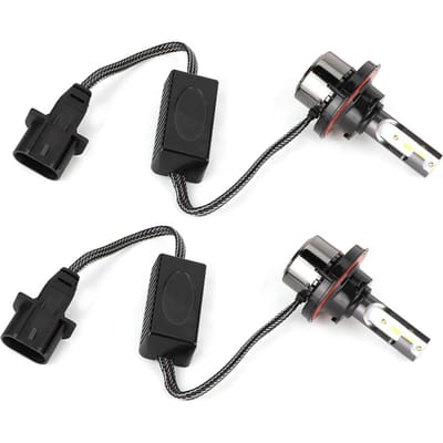 2 pièces H13 9006 30W 6000K Blanc Lumineux Mini Phares LED Ampoules de Phares Automatiques L8 gray