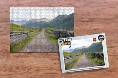 Puzzel Landweggetje richting de Ben Nevis in Schotland - Legpuzzel - Puzzel 500 stukjes