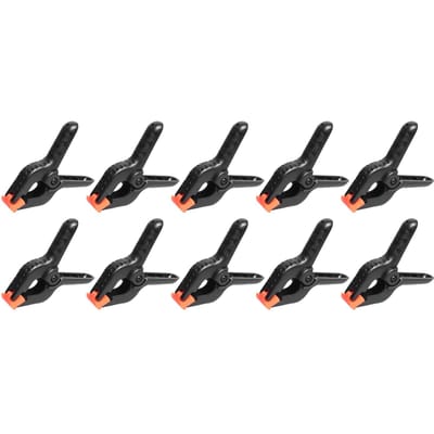 10 Pièces Pinces à Ressort 4,5 Pouces Pinces de Fond Robuste pour Pied de Fond Travail du Bois Photographie black