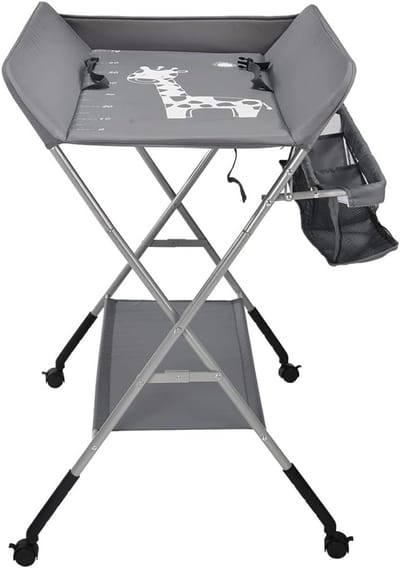 Inklapbare Luiertafel met Royale Opbergruimte en Veiligheidsgordel