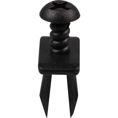 BCF2054 10 stuks Drukknoopbevestiger voor Mercedes Zwart Nylon Kopmaat: 15x8.33mm Stengellengte: 12.8mm Past in: 7.5mm