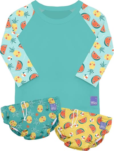 Zwemset voor baby's met zwembroek en zwemluier - UPF40+ zonbescherming