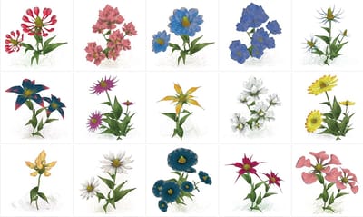 Plaktegels - Zelfklevende Tegels - 15x15 cm - Ulticool - Decoratie Sticker Tegels - Wilde Bloemen - 15 stuks - Plakfolie Tegelstickers - Lente - Muurstickers Zelfklevend - Sticktiles - Badkamer - Keuken