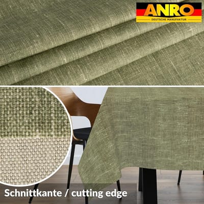 tafelkleed tafellaken tafelkleed tafellinnen linnen katoen linnenlook waterdicht onderhoudsvriendelijk vlekbescherming 200 x 140 cm olijf