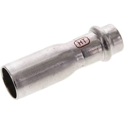 Perskoppeling - 15mm Persmof & 22mm Buiseinde - RVS