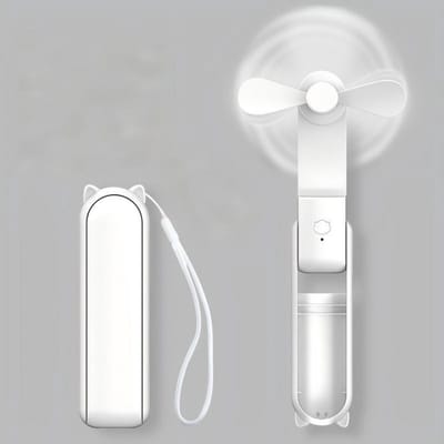 Handventilator – 3,5 x 3,7 x 11,9 cm – Opvouwbare handventilator – Oplaadbaar via USB – Batterijduur van 3–6 uur – Draagbare miniventilator – Instelbare snelheid – Geschikt voor reizen in de zomer, kamperen en buitenactiviteiten