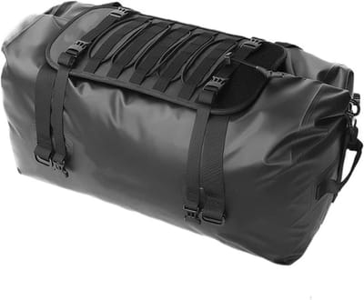 Waterdichte Motor Tas - Zadeltas Motorfiets - Reizen met Motor - Antikras Stof - 65L - Zwart