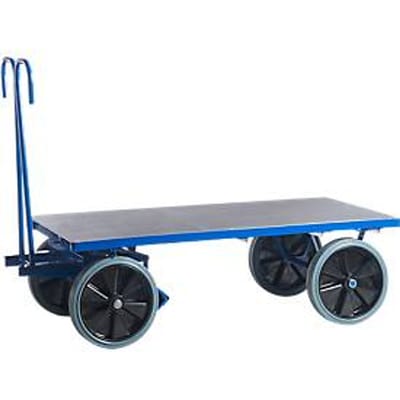 Zware transportwagen - zonder zijwanden - 1000 x 700 mm - 700 kg - rubberbanden