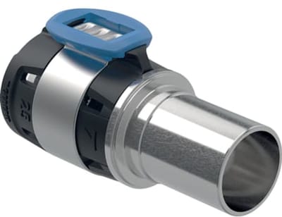 Geberit FlowFit overgang naar Geberit Mapress, met insteekeinde, roestvrij staal, DN 32, dø 40 mm, 620.255.00.1