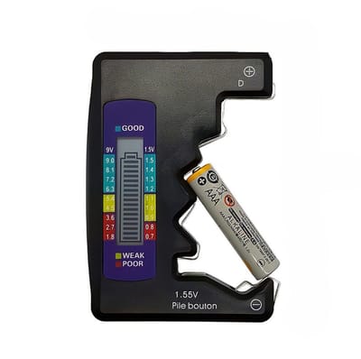 Batterijen tester - Batterij capaciteit controleer - Detector capaciteit - Diagnostic tool - Met LCD display - Geschikt voor AA/AAA/C/D/9V/1,5V - LOUZIR