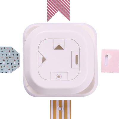 Papieren Hoekpons - Kaartsnijder Decoratie - Knutselwerk Maken - 4-in-1 Vormen - 40mm Papierbreedte - Wit
