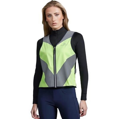 Reflecterend paardrijvest zonder mouwen dames Premier Equine