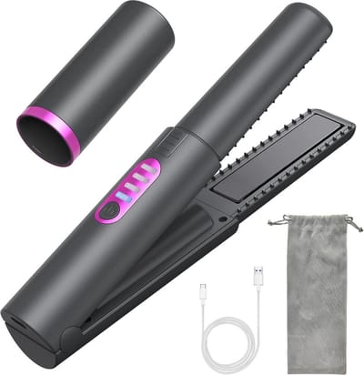 Draadloze Stijltang - Stijlborstel – Snoerloze Krultang - stoomstijltang - Mini Stijltang - Reis Stijltang - Krullen en Stijlen - Hair Straightener
