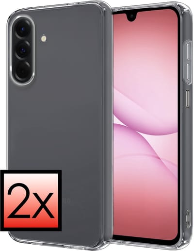 Hoesje - 2 Stuks - Geschikt voor Samsung Galaxy A17 - Sterk & Shockproof - Case Siliconen - Back Cover - Telefoon Hoes - Transparant