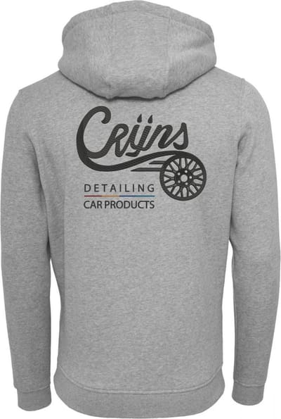 CRIJNS KWALITEITS HOODIE GRIJS / ZWART Logo - EXTRA LARGE