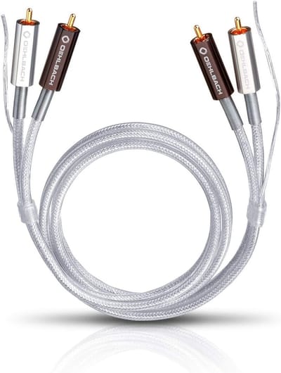Hoogwaardige Stereo Phono RCA Kabelset met Aardkabel voor Platenspeler en Versterker (0,50m)