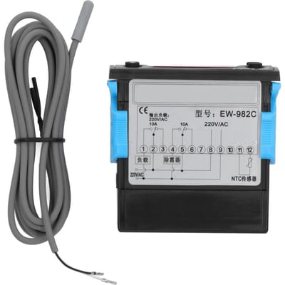 Thermostat de refroidissement et de dégivrage à affichage numérique, 220 V CA, pour glacière white
