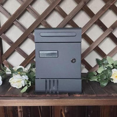 Wandbrievenbus - Buitenpostbak - Post Ontvangen - Met Sleutelslot - 20 x 65 x 29 cm - Zwart