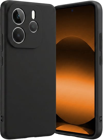 Hoes - Geschikt voor Xiaomi Redmi Note 14 5G - Sterk & Shockproof - Hoesje Cover - Siliconen Case - Zwart