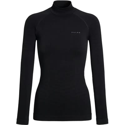 FALKE Maximum Warm High Neck sneldrogend functioneel materiaal functioneel shirt met lange mouwen dames zwart - maat XS
