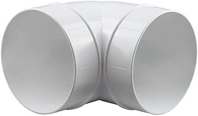 Ronde PVC Ventilatiebuis Onderdelen 100-150 mm - Bocht 90 Graden