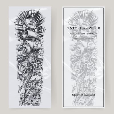 Nep tattoo sleeve sailor | Neptattoo volwassenen | Tijdelijke tattoo voor volwassenen | Temporary tattoo | Plaktattoos voor volwassenen | Neptattoos | Probeer zorgeloos een tattoo | tattforaweek