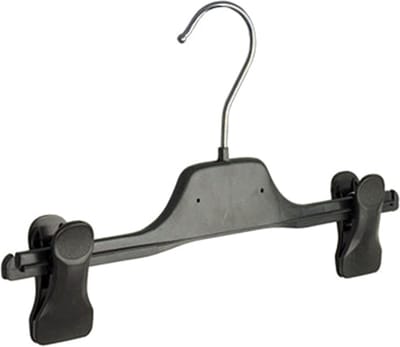 De Kledinghanger Gigant - Knijperhanger - Kinderen - PGC30 - 50 Stuks - Kunststof - Zwart - Verschuifbare Anti-slip knijpers - 30 cm - Rokhanger - Broekhanger - Pantalonhanger - Kinderhanger - PGC-Serie (PGC30_00/50)