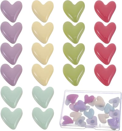 20 Stuks Hartmagneten voor Koelkast en Magneetbord - Decoratieve 3D Magneten voor Whiteboard en Kast, Kleine Hartvormige Magneten voor Thuisdecoratie