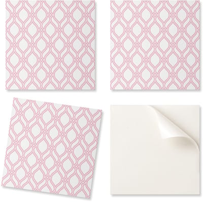 Set zelfklevende vinyltegels met stijlvol golvend printpatroon 9x30x30 cm