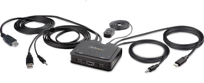 StarTech.com C2-H46-UAC-CBL-KVM KVM-switch Zwart