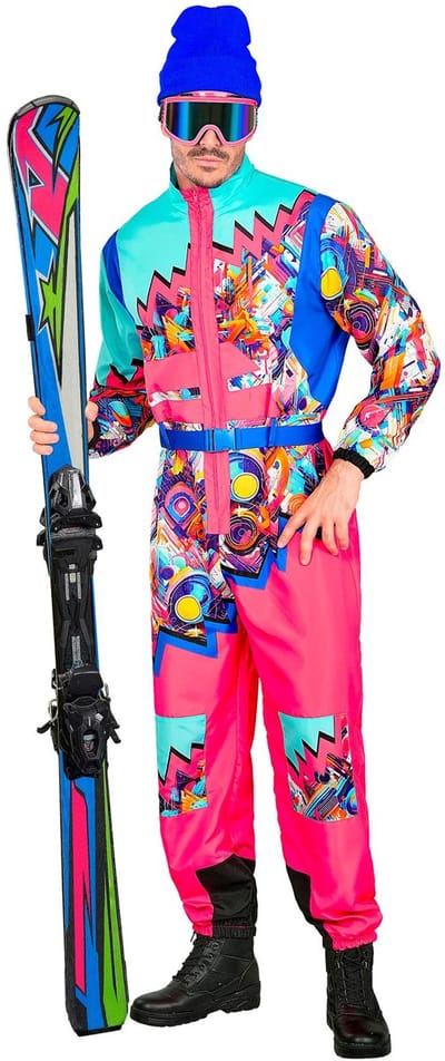 Fout ski pak snowboarder roze/lichtblauw