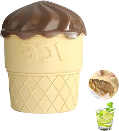 IJsblokjesmaker Emmer - Koeler Opslag - Dranken Koelen - 2-in-1 Functie - 10x17x14 cm - Koffie