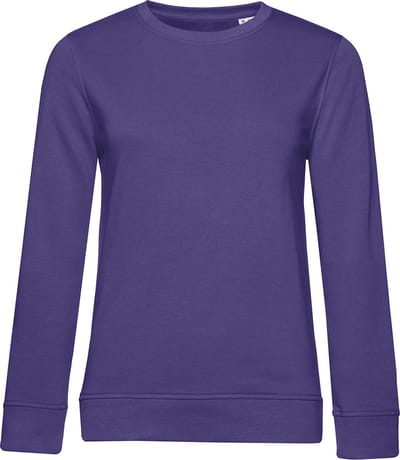 Organic Inspire Crew Neck Sweater Women B&C Collectie Radiant Purple/Paars maat XL