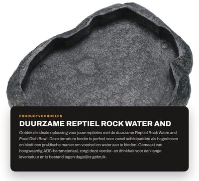 Dailygoods- Voederbak Dubbele Functie - Voederschaal - Waterschaal - Terrarium - Reptielen - Stevig Harsmateriaal - Reptielenschaal