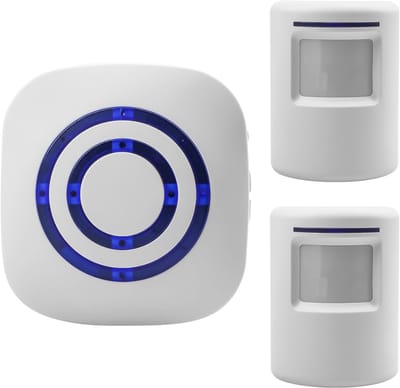 HEZIVO® Opritverklikker - Doorgangsmelder - Entreemelder - Beveiliging - Plug-in Ontvanger - 2 Detectors