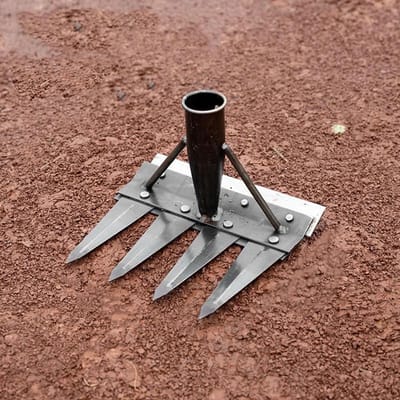 Onkruidverwijderaar - Handhark Tuin - Tuin Onderhoud - Dubbelzijdig Staal - 4 Tanden - Metaal