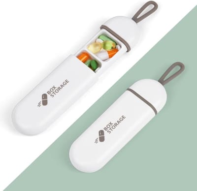 Draagbare medicijnbox voor tabletten, pillen en medicijnen - ideaal voor ochtend, middag en avondgebruik