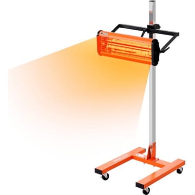 VEVOR infrarood uithardingslamp, 1500 W, tijdinstelling 1-60 min., automatische uithardingslamp met automatische verwarming en beugel, bakoppervlak van 31,8 m², verwarmingselementen voor spuitcabines, verfdroger