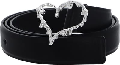 Desigual Leren Riem Accessories Leather Belt W85 Black Zwart