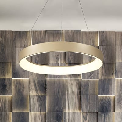 Mantra Iluminación Slimme LED hanglamp Niseko II, Ø 38 cm, goudkleurig, CCT