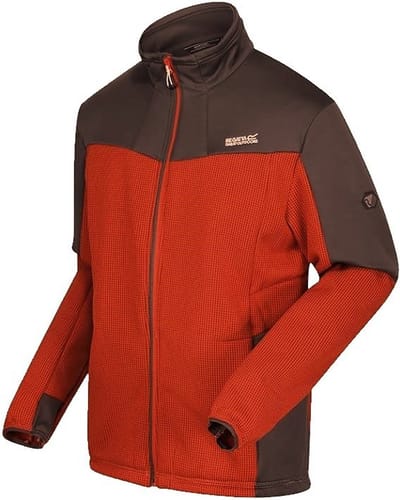 De Regatta Highton Winter II Fleece - hele rits - outdoortrui - heren - tweekleurig - stretch - Oranje