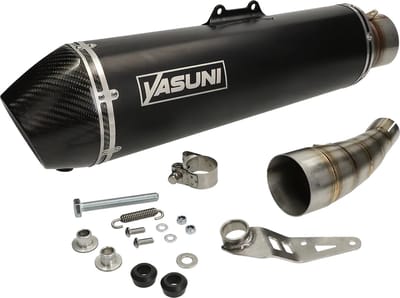 Uitlaat Yasuni 4 Yamaha X-Max 300cc euro4 zwart / carbon