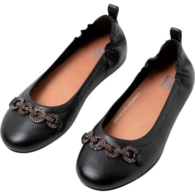 Fit Flop Dames/Dames Allegro Sprankelende Ballerina Flats (Zwart)