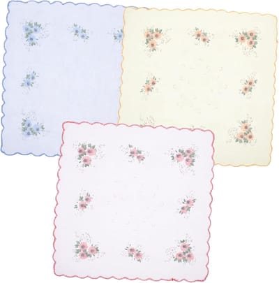 Dames zakdoeken - Bloemen bandana's - Dagelijks gebruik - Ademend en zacht katoen - 30x30 cm - Willekeurig patroon