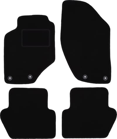 Zwarte velours vloermatten voor: Volvo 850 stationwagen, sedan (1991-1996)